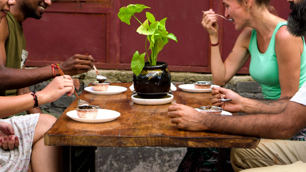 Aavya café with mountain views