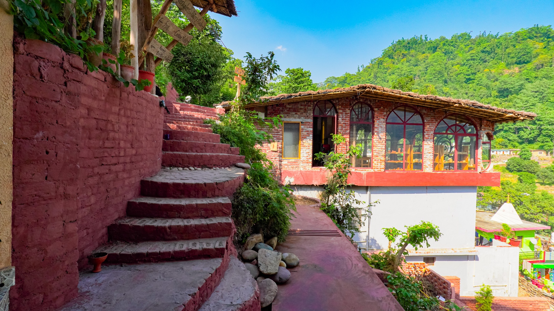 Red brick studio exterior